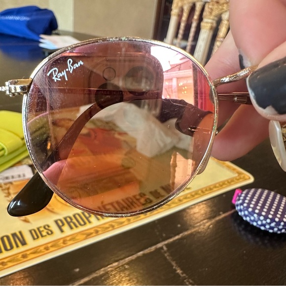 Ray Ban Round Flash Lenses Gold/Copper - Picture 6 of 11